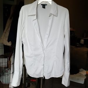 Victoria's Secret White Button-Up Shirt sz. L